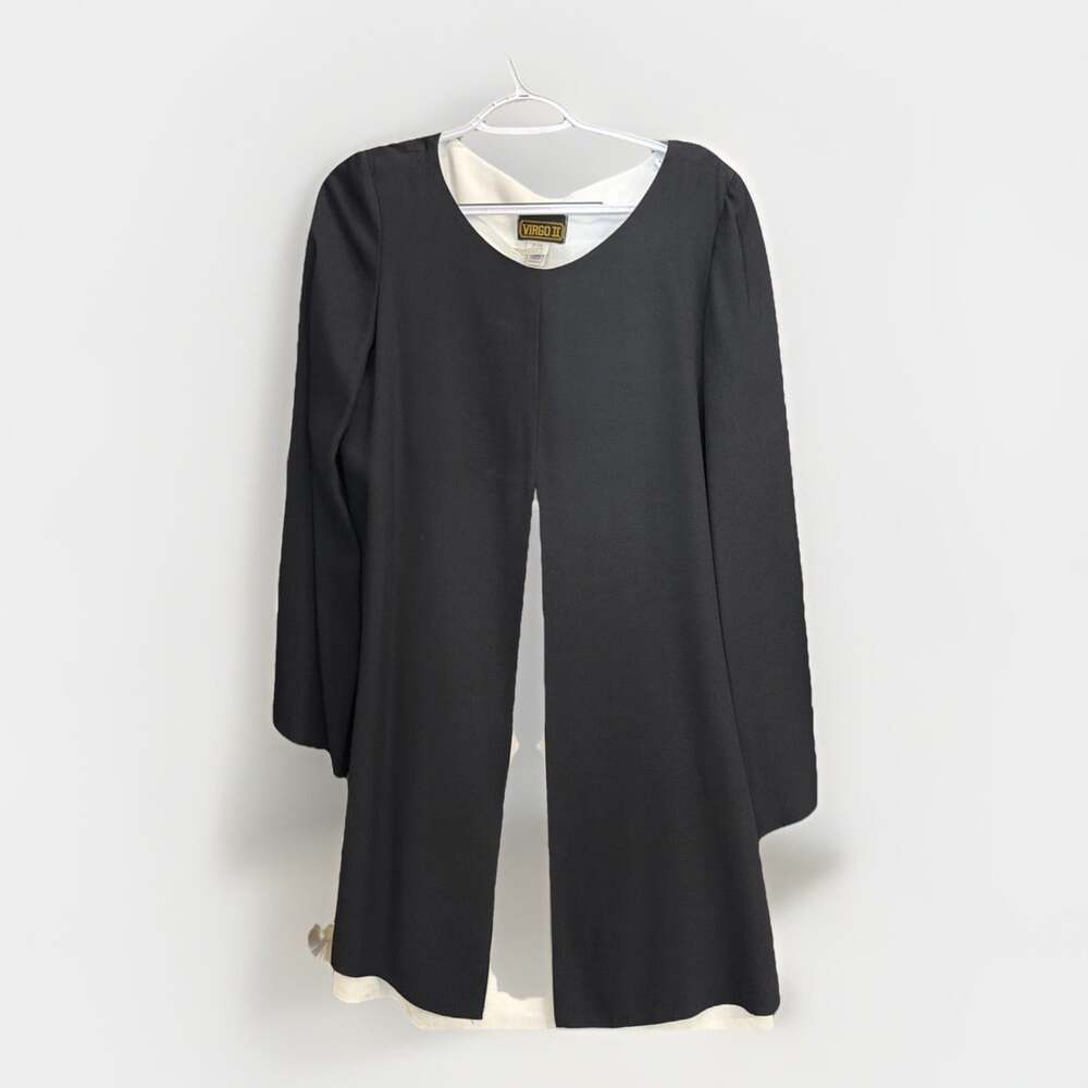 VTG Virgo II Minimalist Black&White Dark Fairy Whimsigoth Dress 8
